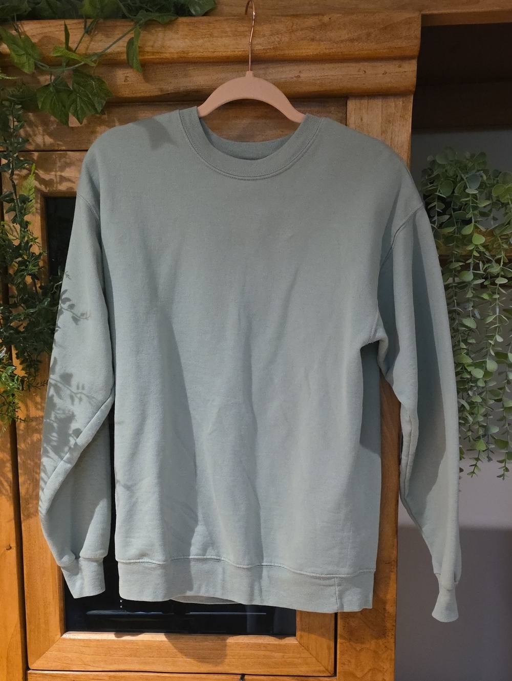 Hanes Eco Smart Light Green Mens Sweatshirt